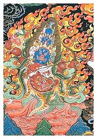 Купить Открытка Рахула на черном фоне (7 x 10 см) в интернет-магазине Dharma.ru
