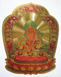 Купить Наклейка с Дзамбалой (7 x 9 см) в интернет-магазине Dharma.ru