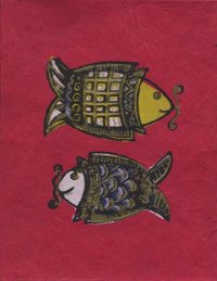 Купить Блокнот из травяной бумаги (с Рыбками) (9,3 х 12 см) в интернет-магазине Dharma.ru