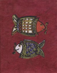 Купить Блокнот из травяной бумаги (с Рыбками) (9,3 х 12 см) в интернет-магазине Dharma.ru